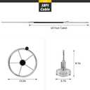 Marine Steering Control Cable, Cable Outboard Steering Kit 3/4" Standard Tapered Shaft