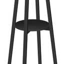 HOOBRO Bar Table, Round Pub Table, 2-Tier Bistro Table with Storage, 37.4" High Top Table for Small Spaces, Cocktail Table with Top Particleboard for Kitchen, Easy to Assemble, Black BB55BT01
