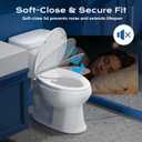 Bidet Toilet Seat Non-Electric, Self-Cleaning Dual Nozzles for Frontal & Rear Wash, Adjustable Water Pressure, Slow-Close Lid, Fits Elongated Toilets Hygienic & Eco-Friendly Upgrade (Elongated)