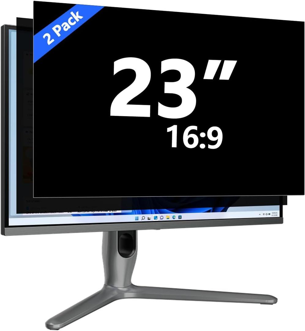 23 Inch Privacy Screen for Computer Monitor Eye Protection Anti Glare Blue Light Monitor Privacy Shield Screen 23 Inch 16:9 Aspect Ratio [2 Pack]
