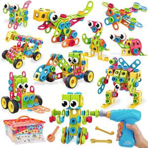 199PCS Building Blocks STEM Toys for 3 4 5 6 7 8+ Year Old Boy Girl Birthday Gifts Preschool Educational Building Toys for Kids Ages 3-5 4-8 5-7 6-8 Erector Sets Stem Kits Activities Creative Games