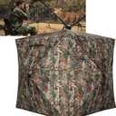 TLC Sport Hunting Blind with Carrying Bag, 270/360 Degree See Through, 2-3 & 3-4 Person Pop Up Ground Blinds, 300D Portable Concealed Hunting Tent for Deer and Turkey