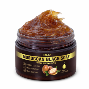 Moroccan Black Soap with Argan Oil, Morocco Black Beldi Soap Hammam Ritual Body Scrub, Dead Skin Removal, SPA at Home, Purifying Moroccan Body Wash