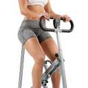 Sunny Health & Fitness Row-N-Ride Squat Assist Trainer, Foldable & Easy Setup Exercise Equipment w/Adjustable Resistance, Home Gym Training Machine for Arm, Glute & Leg Workout, Optional in Colors (Grey)