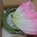3Pcs Large Silk Butterfly Decorations,Big Butterfly Decoration with Standing Base,Mariposas Grandes Para Decoracion for Wedding Birthday Party Decor Ideal for Home and Event Decorations(Green Pink)