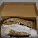COSIDRAM Men's Glitter Dress Shoes Metallic Sequins Tuxedo Luxury Gold Buckle Loafers Slip-on Wedding Party Shoes,10.5