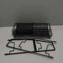 Bathroom Organizer with Basket, 2-Tier Bathroom Tray for Countertop Storage Shelf, Bathroom Counter Organizer, Vanity Organizer and Storage Kitchen Counter Organizers Spice Rack (Black)