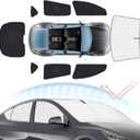 Sunsdrew 8PC Window Shades for Tesla Model Y 2020-2025,Full Windshield Side Window Shades Cover for Model Y Accessories,Privacy&Cooling for Camping,Travel,Heat&UV Blocking