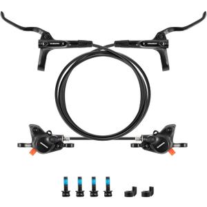 MT200 Hydraulic Disc Brakes Set  Front 800mm & Rear 1450mm MTB Hydraulic Brake Set with Calipers, Pre-Bled with Mineral Oil Electric Bike Hydraulic Brake