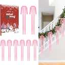 8Pcs Large Long Velvet Bows for Christmas Tree - Big 15.723.6 Inch Vintage Ribbon Bows, Xmas Tree Ornaments for Garland, Wreath, Fireplace, Door & Gift Wrapping, Holiday Home Decor Bows (Red) (Pink)