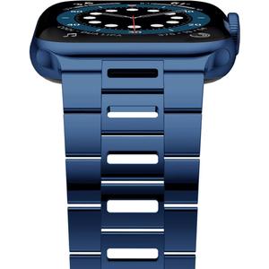iiteeology Compatible with Apple Watch Band 42mm 41mm 40mm Series 11-1, Light Breathable Stainless Steel Band for iWatch Men Women - Blue