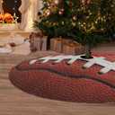 Football Christmas Tree Skirt 36 Inch Mat Funny Party Holiday Festive Decor Supplies for Home Occasion Ornament Decorations
