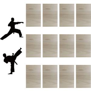 12pcs Taekwondo Karate Breaking Boards,Karate Martial Arts Boards,Professional Wood Boards for Taekwondo Breaking,Boxing Equipment Breaking Board Practice Performing for Kids&Adult (5mm)