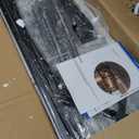 Espird Farmhouse Dining Room Light Fixture - 5 Light Matte Black Rectangle Light Fixture with Adjustable Height & Thickened Metal Dining Table Fixture Chandeliers for Dining Room&Kitchen Island