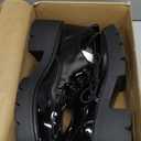 Platform Oxford Shoes for Women Women's Oxfords Lace-Up Chunky Heel Lightweight Oxford Heels Fashion Business Casual Shoes Comfortable Dressy Shoes Office Work Pumps Shoes for Womens Ladies (9.5, 865black)