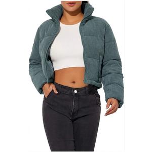 Women's Crop Short Jacket Cropped Puffer Fashion Jackets for Women Warm Winter Lightweight Coat M 