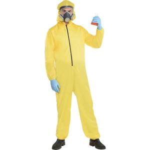 Party City Yellow Hazmat Suit Set For Adults (Includes Jumper & Mask) - Safe to Use Gas Mask Costume (Standard, Multicolor)