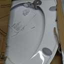LUXE TS1008E Elongated Comfort Fit Toilet Seat with Slow Close, Quick Release Hinges, and Non-Slip Bumpers (White)