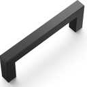 NEIKO Heritage Designs Contemporary Pull 3 Inch Center to Center Matte Black Finish (10-Pack)