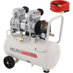 Ultra Quiet Air Compressor, Only 68dB, 8 Gallon Tank, Oil-Free, 110V/60Hz 1.75HP, 7.42CFM@115PSI, Air Compressor Perfect for Spray Painting, Auto Repair, Tire inflation, Woodwork nailing