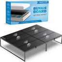 Bunkie Board Queen Size (60x80''), Heavy Duty 10mm Bed Boards for Slatted Frame, Sleeper Sofa Support Board to Stop Sagging Mattress, Breathable, Noise Minimizing, Moisture Resistant, Black