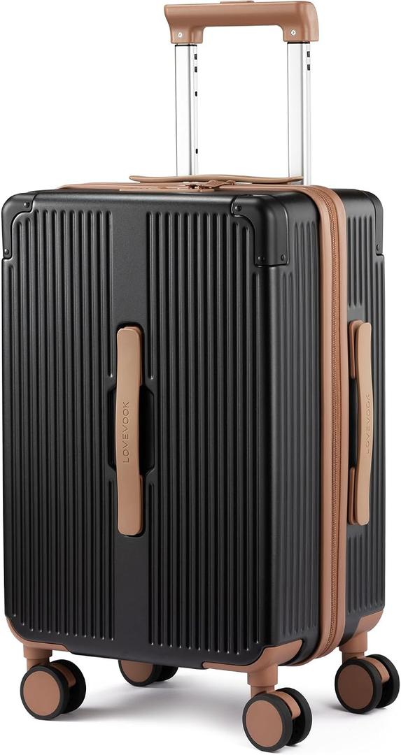 LOVEVOOK Carry On Luggage 22x14x9 Airline Approved, 20 Inch Hard Shell Suitcases with Spinner Wheels, PC Hardside Small Carry On Suitcase with TSA Lock for Women Men Travel