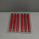 HINZER 6 Pcs Flameless Taper Candles with Remote & Timer 9.6 inch Real Wax Battery Operated LED Warm 3D Wick Flickering Window Candles for Halloween Christmas Wedding Decor, Red
