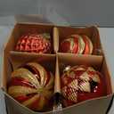 Alupssuc 6''/150mm Large Christmas Ball Ornaments, 4Pcs Christmas Tree Decor, Shatterproof Hanging Decorations with Hooks, Red & Gold Baubles for Xmas Tree, Wedding, Holiday and Party Decor