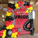 134pcs Balloons Race Car Birthday Party Supplies Decorations for Boys - Racing car Theme Party Supplies Happy Birthday Racecar Number Balloons Garland Kit Vroom Birthday Party Decorations (Arch)