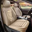Seat Covers for Toyota Highlander 2007-2026 2027 Front Set 2 Seats Leather
[Beige] Built-In Lumbar Support Anti-Slip Waterproof Airbag Compatible Protects Upholstery From Spills And Daily Wear