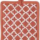 DII Lattice Basics Collection Kitchen Essentials, Oven Mitt & Potholder Set, Vintage Red, 2, Piece