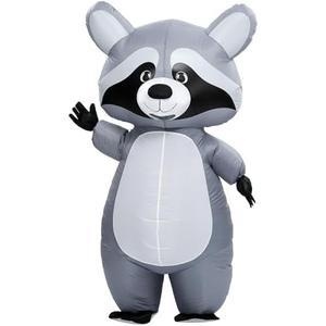 Soulchen Inflatable Raccoon Costume for Adult Halloween Full Body Blow up Raccoon Costumes for Men Women Funny Animals Themed Cosplay Party