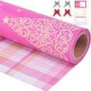 EWES Pink Christmas Wrapping Paper Rolls Cute Kids Reversible Tree Thick Aesthetic Elegant Gift Wrap Sheets Heavy Duty Girls Girly Princess Total 28.5sq.ft