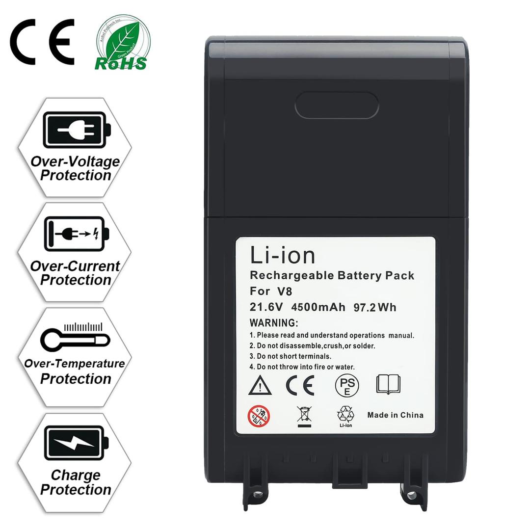 21.6V, 4500 mAh, Rechargeable  Battery Pack for V8,  Li-ion Battery