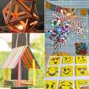 WISYOK 1000 Pcs Wooden Popsicle Sticks for Crafts, 4.5 Inch Wooden Craft Sticks, Wide Lollipop Sticks, Treat Sticks Ice Pop Sticks for Home Art Projects