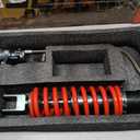 Adjustable 395mm Rear Air Shock Absorber, CNC Machining Process, Fit for Honda Sportrax TRX400EX 1999-2008, TRX450ER 2006-2014, TRX450R 2006-2012 ATV (Red)
