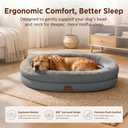WOZOKE Orthopedic Dog Bed for Large Dogs, Waterproof Dog Bed for Large Size Dogs with Bolsters, Egg Crate Foam Sofa Bed with Washable Removable Cover & Non-Slip Bottom, Grey