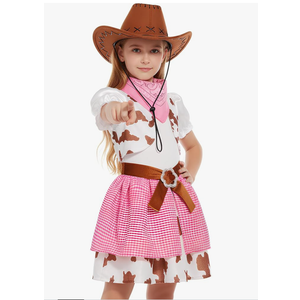 Kids Western Cowgirl Costume Cowgirl Suit for Girls Dress Up Party Halloween Small