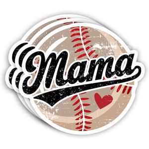 (3Pcs) Baseball Mama Sticker Funny Baseball Sports Lover Teens Motivational Quotes Mommy Love Mother's Day Vinyl Decal for Tumbler Laptop Kindle Water Bottles Books Phone -Size 3x2.7 Inch