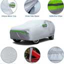AUQDD 6-Layers Premium SUV Car Cover Waterproof All Weather Weatherproof UV Sun Protection Snow Dust Storm Resistant Outdoor Exterior Custom Form-Fit Full Padded Car Cover with Straps 188"-200" K8