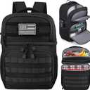 MOZETO Lunch Backpack for Men, Tactical Inspired Double Deck Cooler Backpack Insulated Leakproof RFID Lunchbox for Work