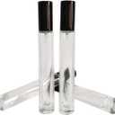 AGENIZ 4Pcs10ml Mini Perfume Spray, Atomizer Glass Bottle Refillable Perfume Bottles, Small Fine Mist Spray Bottle Travel Essential Oil Portable Spray Bottle (10ML/Black)