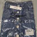 Rooscier Women's Button Down High Waisted A Line Jean Mini Denim Skirt with Pockets (Blue, XS)
