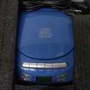 Greadio Boombox CD Player Cassette Player Combo, Boom Box Portable CD Players for Home with Bluetooth, Support AM FM Radio/Remote Control/AUX/USB/Earphone, AC/Battery Operated, LCD Display (Blue)