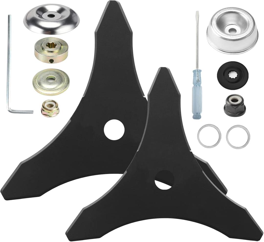 Eapele Brush Cutter Blade Weed Wacker Replacement Blade, Carbide Steel with Adapter Attachment, for 1" (25.4 mm or 20 mm Arbor), Compatible with Husqvarna, Stihl, Oregon, and Hitachi