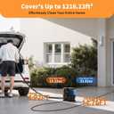 Upholstery Carpet Cleaner Machine, MUJERBAY 11Kpa Portable Spot and Stain Cleaner, Easy Move with Universal Wheels & Handle, 1.18-inch Deep Cleaning Machine for Couch, Stairs, Car and Pet Messes.