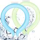 Neck Cooler, Wearable Cooling Tube Cool Neck Wraps for Extremely Hot Weather & Summer Heat, Hands Free Cold Ice Pack Gel for Outdoor Workers, Sports, Relief for Hot Flashes or Fever (2 Pack-bluegreen)