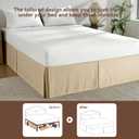 French Linen Bed Skirt 14" Tailored Drop Dust, Easy Fit Breathable Natural Flax Soft Cozy Farmhouse Bedding (14" Queen, 60"80")