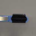 Folding Hair Brush with Mirror for Women, Foldable Travel Hairbrush with Soft Nylon Bristles Collapsable Pocket Size Brush Mini Scalp Compact Massage Comb Hair Styling Tools for Gym,Trip,Purse,Locker (Light Blue)