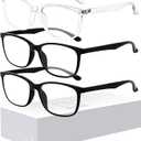 2 x Oilway Blue-Light Blocking Glasses for Women Men - 3Pack Computer Reading/Gaming/TV/Phones Glasses Anti Eyestrain